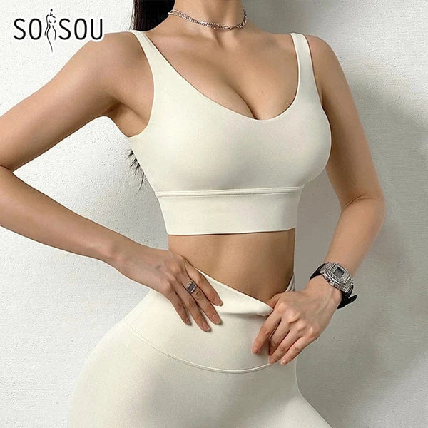 Planet Gates SOISOU Nylon Tracksuits Women's Yoga Set Sports Suit Gym Fitness Bra Leggings Women Lounge Wear Crop Tops Sexy 18 Colors