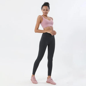Planet Gates SOISOU Nylon Tracksuits Women's Yoga Set Sports Suit Gym Fitness Bra Leggings Women Lounge Wear Crop Tops Sexy 18 Colors