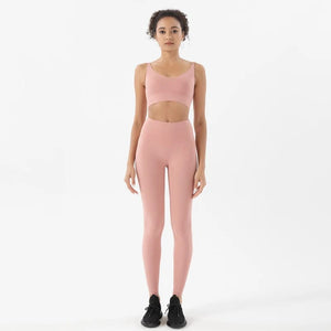 Planet Gates SOISOU Nylon Tracksuits Women's Yoga Set Sports Suit Gym Fitness Bra Leggings Women Lounge Wear Crop Tops Sexy 18 Colors