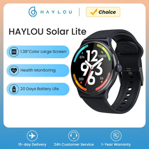 Planet Gates SolalLite Blue HAYLOU Solar Lite Smart Watch 100+ Workout Modes Smartwatch Heart Rate Blood Oxygen Monitoring Sleep Stress Testing Sport Watch