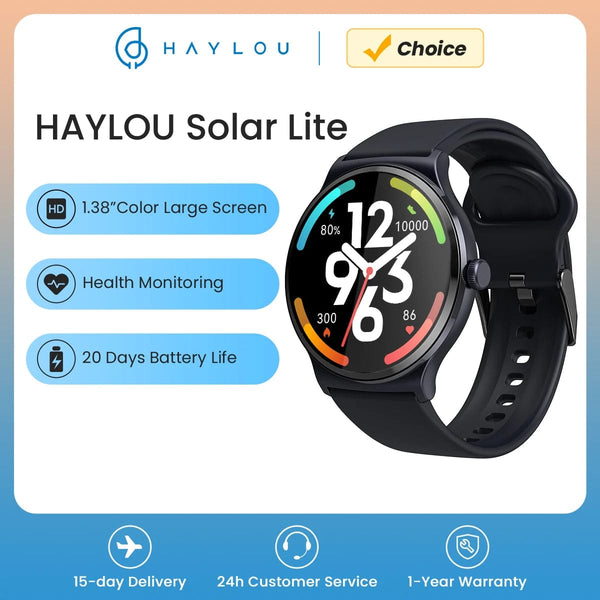 Planet Gates SolalLite Blue HAYLOU Solar Lite Smart Watch 100+ Workout Modes Smartwatch Heart Rate Blood Oxygen Monitoring Sleep Stress Testing Sport Watch