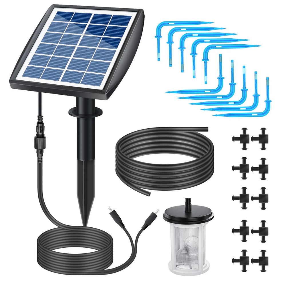 Planet Gates Solar Auto Watering System Automatic Drip Irrigation Kit Self Watering Device Water Timer for Plant in Patio Balcony Green House