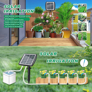 Planet Gates Solar Auto Watering System Automatic Drip Irrigation Kit Self Watering Device Water Timer for Plant in Patio Balcony Green House