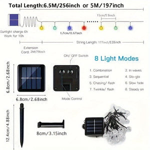 Planet Gates Solar Crystal Ball String Lights 11.89m Waterproof Outdoor 8 Modes Garden Camping Party Decoration
