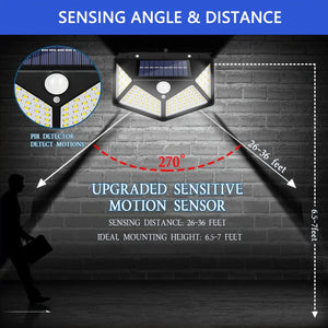 Planet Gates Solar Outdoor Lights, 270o Light Range Wall Lights Solar Powered Lights Wireless Waterproof With 3 Modes For Garden Outside