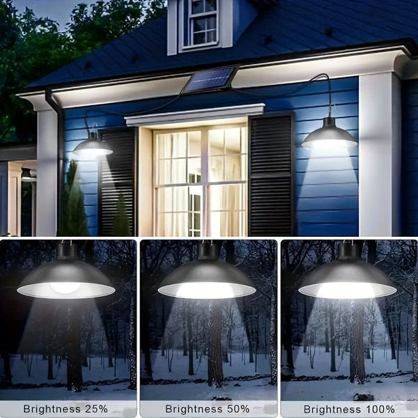 Planet Gates Solar Remote Control Lights, Solar Powered Indoor & Outdoor Pendant Lights With 3 Color, Waterproof Auto On/Off Solar Light For Room Patio Yard Garden