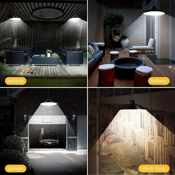 Planet Gates Solar Remote Control Lights, Solar Powered Indoor & Outdoor Pendant Lights With 3 Color, Waterproof Auto On/Off Solar Light For Room Patio Yard Garden