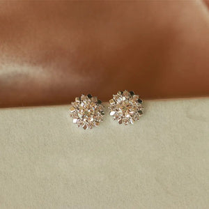 Planet Gates Solid 14K Gold Color Jewelry Stud Earring for Women Bohemia 14 K Gold Aros Mujer Oreja Garnet Earring Orecchini Jewelry Females