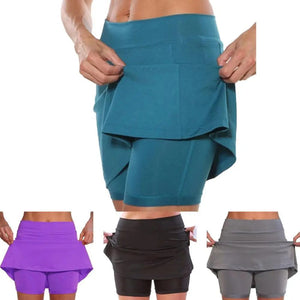 Planet Gates Solid Yoga Shorts Sports Women Slim High Waist Short Skirt Fitness Yoga Short Summer Running Tennis Legging Workout Gym Shorts