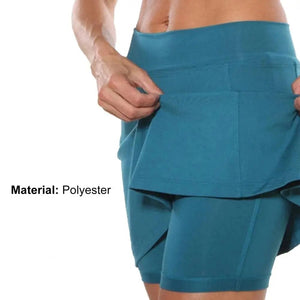 Planet Gates Solid Yoga Shorts Sports Women Slim High Waist Short Skirt Fitness Yoga Short Summer Running Tennis Legging Workout Gym Shorts