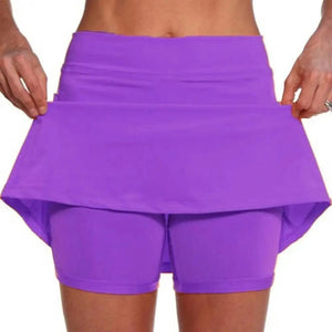 Planet Gates Solid Yoga Shorts Sports Women Slim High Waist Short Skirt Fitness Yoga Short Summer Running Tennis Legging Workout Gym Shorts