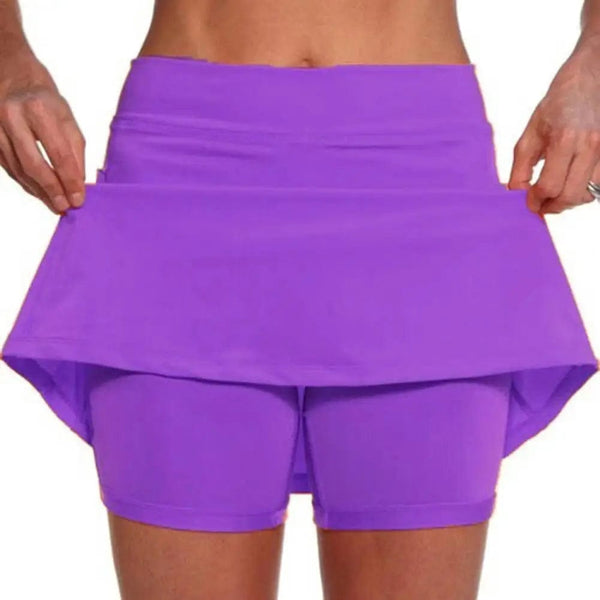 Planet Gates Solid Yoga Shorts Sports Women Slim High Waist Short Skirt Fitness Yoga Short Summer Running Tennis Legging Workout Gym Shorts