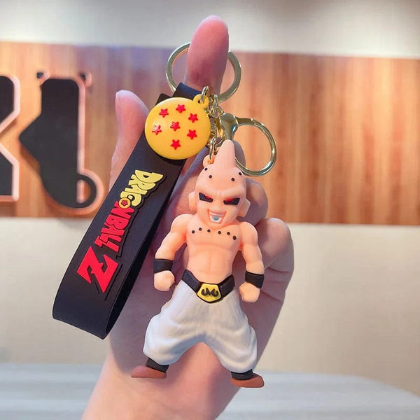 Planet Gates Son Gohan Anime Dragon Ball Keychain Fashion Jewelry Son Goku Vegeta Piccolo Action Figures 8CM PVC Key Ring for Men Women Bag Pendant