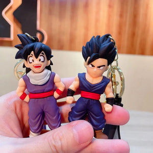 Planet Gates Son Gohan Anime Dragon Ball Keychain Fashion Jewelry Son Goku Vegeta Piccolo Action Figures 8CM PVC Key Ring for Men Women Bag Pendant