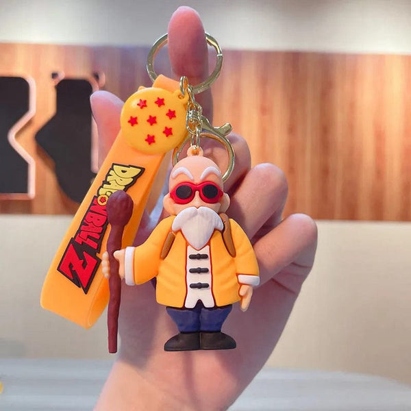 Planet Gates Son Gohan Anime Dragon Ball Keychain Fashion Jewelry Son Goku Vegeta Piccolo Action Figures 8CM PVC Key Ring for Men Women Bag Pendant