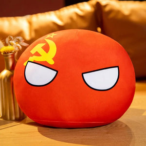 Planet Gates Soviet Union / about 40cm / CHINA 10/30/40cm Polandball Plush Doll Countryball Country Ball Toy Plush Pendant Stuffed Doll Christmas Children Gift
