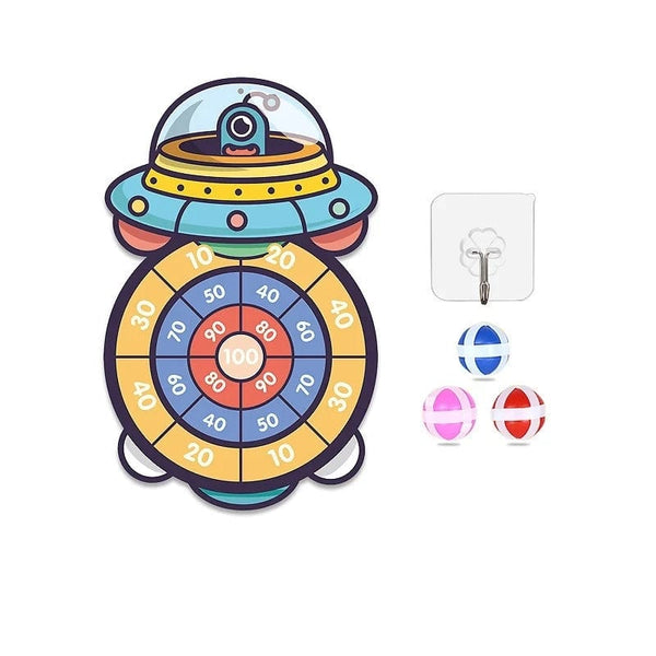 Planet Gates Spaceship Montessori Throw Sport Shooting Target Sticky Ball Dartboard Basketball Board Games Educational Children Indoor Outdoor Game Toy