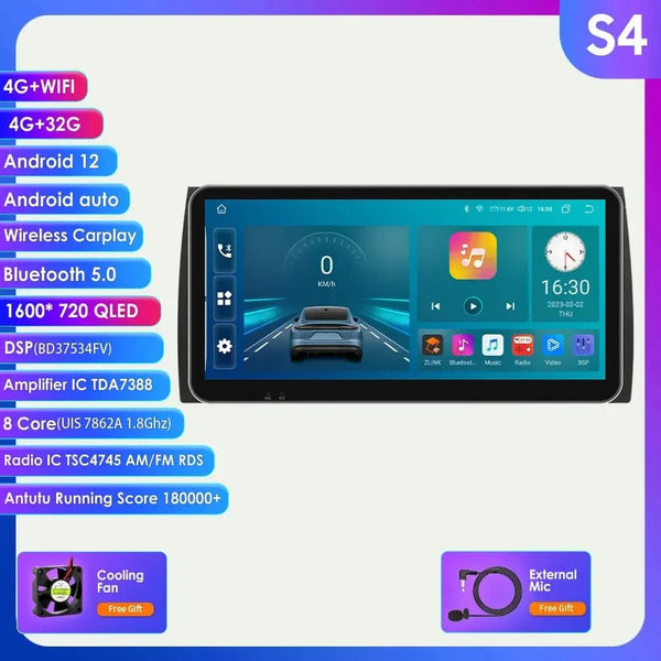 Planet Gates spain / 10.33inch S4 8GB 128GB Android 12 Car Multimedia Player 9 Inch Navigation For BMW E39 E53 M5 1995-2003 Radio Stereo BT GPS Wifi DSP SWC AM FM