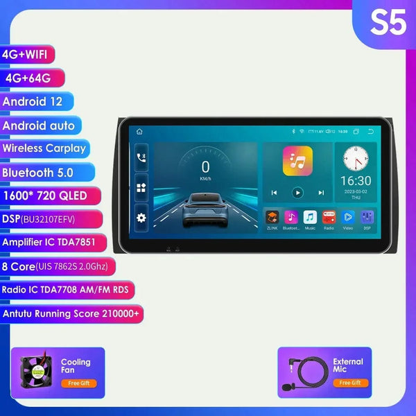 Planet Gates spain / 10.33inch S5 8GB 128GB Android 12 Car Multimedia Player 9 Inch Navigation For BMW E39 E53 M5 1995-2003 Radio Stereo BT GPS Wifi DSP SWC AM FM