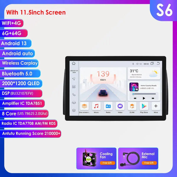 Planet Gates spain / 11.5 inch S6 6G 64G 8GB 128GB Android 12 Car Multimedia Player 9 Inch Navigation For BMW E39 E53 M5 1995-2003 Radio Stereo BT GPS Wifi DSP SWC AM FM