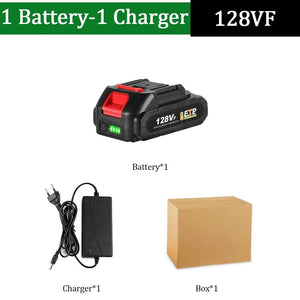 Planet Gates spain / 1x128VF-1 Charger / 18V 20V Rechargeable Lithium Battery EU Plug.388VF 15000mAh.928VF 22500mAh.Battery Capacity Indicator.for Chainsaw Electric Drill