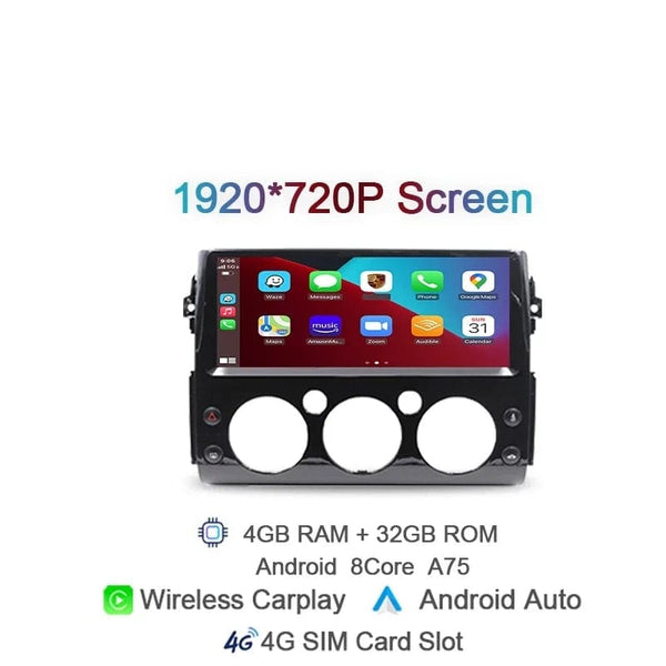 Planet Gates spain / 4 32G Carpla Black Carplay 1920*720 IPS 2 din Android 14 Car Radio For Toyota FJ Cruiser 2007 2008-2017 Auto GPS Navigation Stereo 8+128G Bluetooth