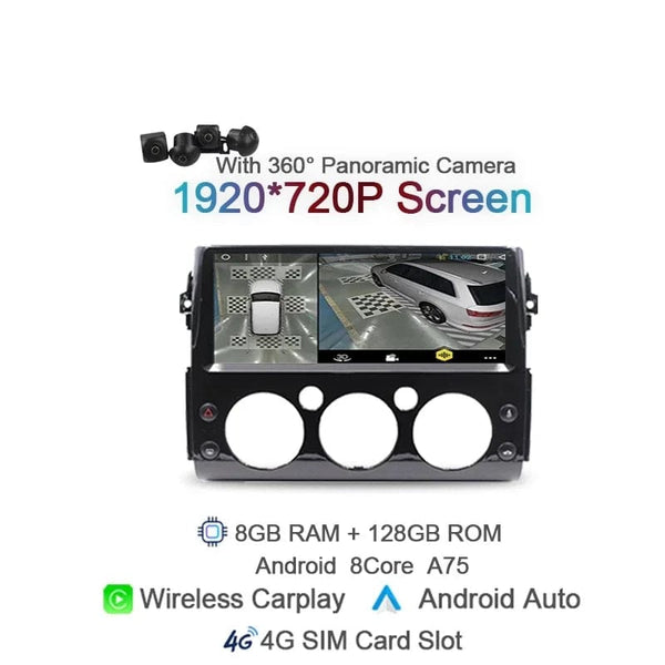 Planet Gates spain / 8 128G 360 CAM BK Carplay 1920*720 IPS 2 din Android 14 Car Radio For Toyota FJ Cruiser 2007 2008-2017 Auto GPS Navigation Stereo 8+128G Bluetooth