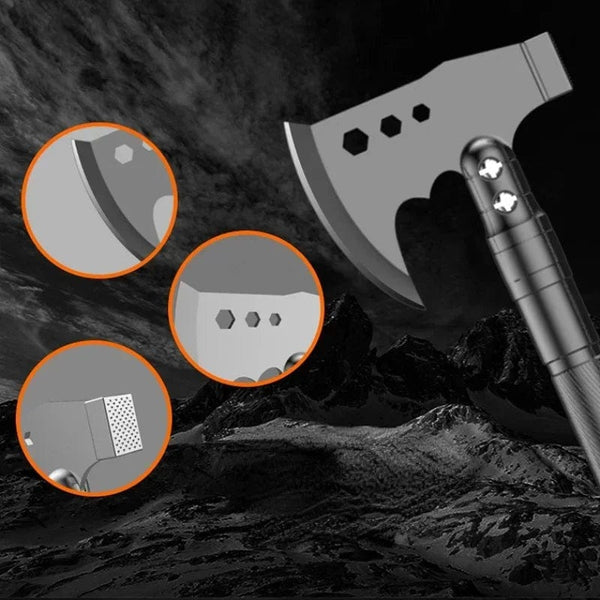 Planet Gates spain / SD-14-95 Outdoor Camping Shovel with Axe Multifunction Survival Tool Compass Aluminum Alloy Folding Spade Knife Snow Shovel Shoulder