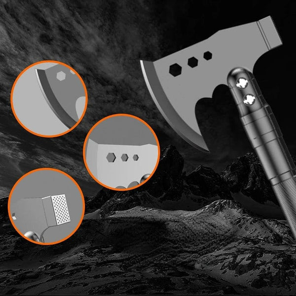 Planet Gates spain / SD-14-95 Outdoor Camping Shovel with Axe Multifunction Survival Tool Compass Aluminum Alloy Folding Spade Knife Snow Shovel Shoulder