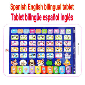 Planet Gates Spanish and English Spanish Alphabet Child Tablet Point Read Touch Enable Laptop Compluter Educational Toys Play Mobel Details for Children's Gifts