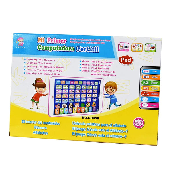 Planet Gates Spanish and English Spanish Alphabet Child Tablet Point Read Touch Enable Laptop Compluter Educational Toys Play Mobel Details for Children's Gifts