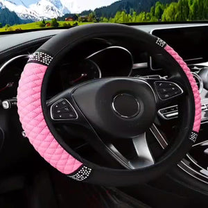 Planet Gates Sparkle And Shine: Inlaid Artificial Diamond Steering Wheel Cover For Women Car Accessories