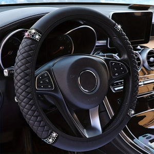 Planet Gates Sparkle And Shine: Inlaid Artificial Diamond Steering Wheel Cover For Women Car Accessories
