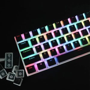 Planet Gates Special Keys 104 Keys PBT Pudding Keycap Two-color Injection OEM Profile DIY Keycaps for Gateron Cherry MX Switch Gaming Mechanical Keyboard