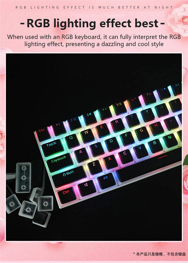 Planet Gates Special Keys 104 Keys PBT Pudding Keycap Two-color Injection OEM Profile DIY Keycaps for Gateron Cherry MX Switch Gaming Mechanical Keyboard
