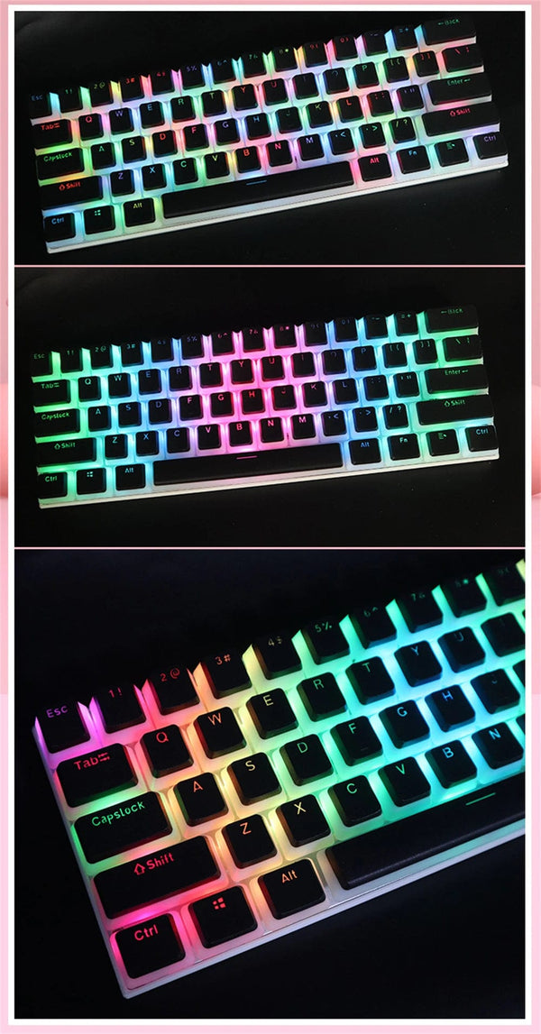 Planet Gates Special Keys 104 Keys PBT Pudding Keycap Two-color Injection OEM Profile DIY Keycaps for Gateron Cherry MX Switch Gaming Mechanical Keyboard