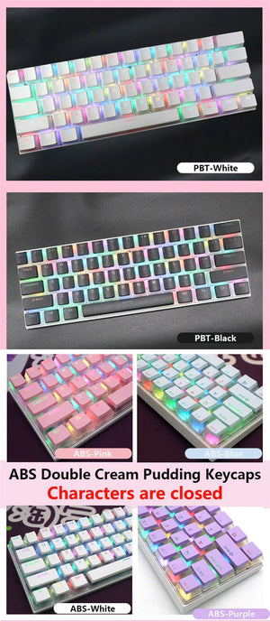 Planet Gates Special Keys 104 Keys PBT Pudding Keycap Two-color Injection OEM Profile DIY Keycaps for Gateron Cherry MX Switch Gaming Mechanical Keyboard