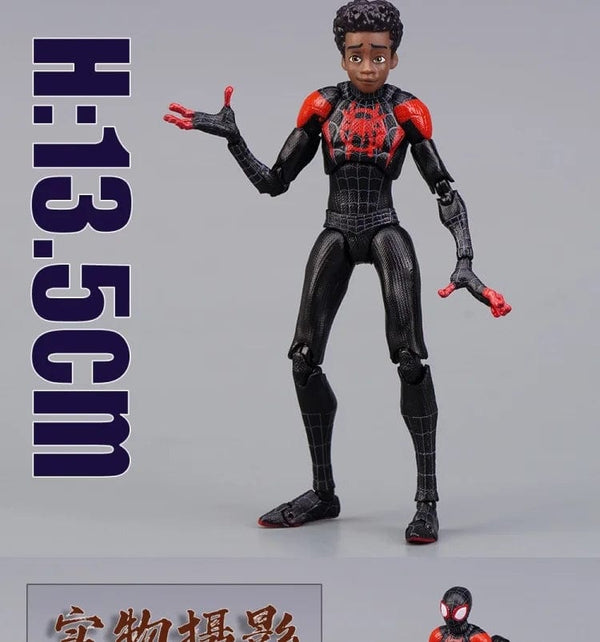 Planet Gates Spider Verse Miles Morales Action Figure Spider-Man：Into the Spider-Verse Spiderman Figurine Toys Kid's collection Gift