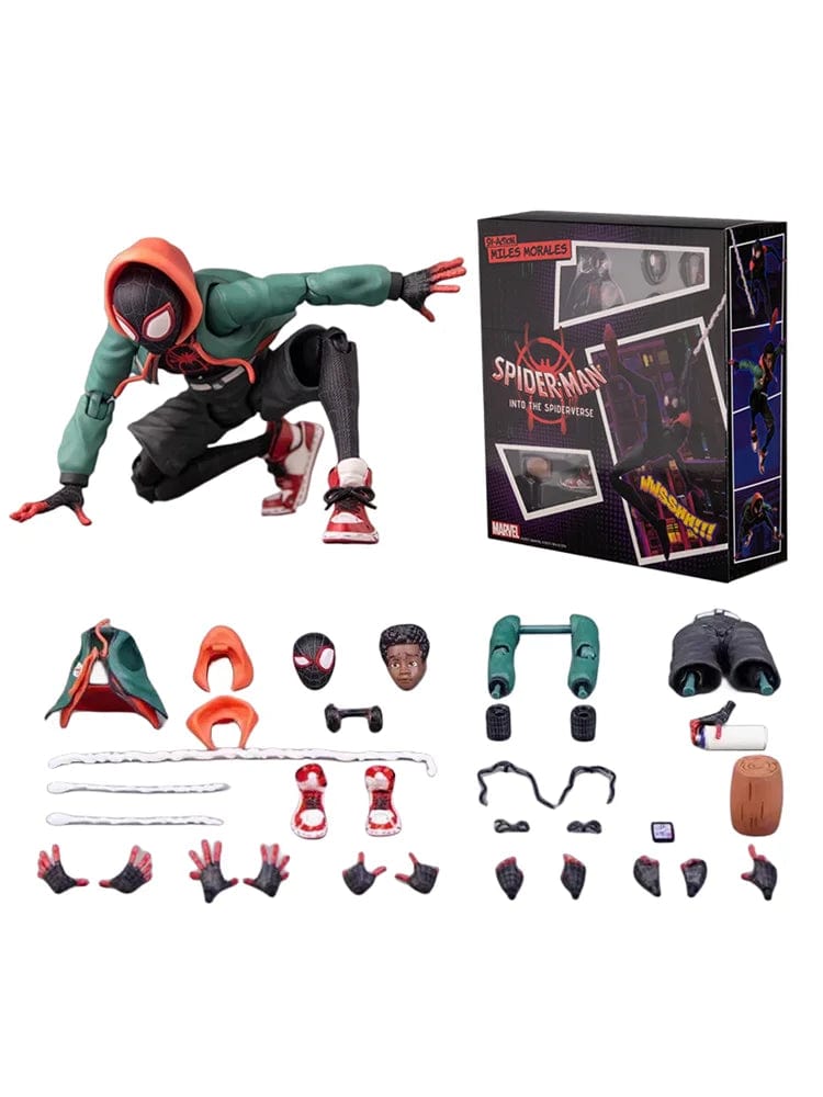 Planet Gates Spider Verse Miles Morales Action Figure Spider-Man：Into the Spider-Verse Spiderman Figurine Toys Kid's collection Gift