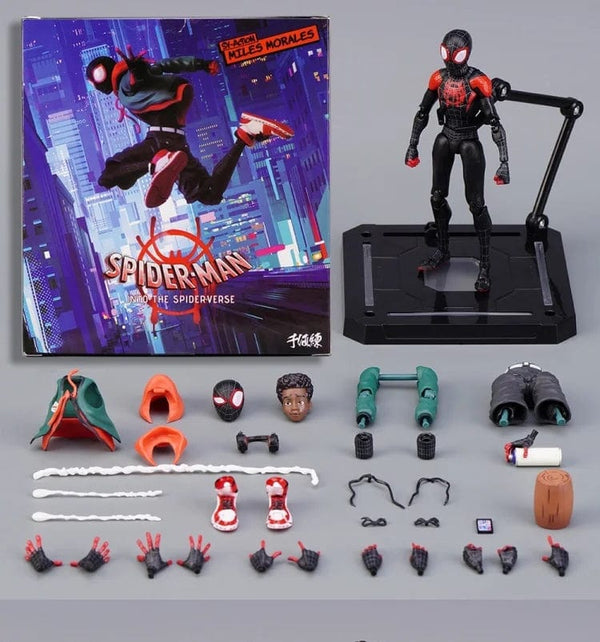 Planet Gates Spider Verse Miles Morales Action Figure Spider-Man：Into the Spider-Verse Spiderman Figurine Toys Kid's collection Gift