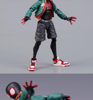 Planet Gates Spider Verse Miles Morales Action Figure Spider-Man：Into the Spider-Verse Spiderman Figurine Toys Kid's collection Gift