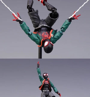Planet Gates Spider Verse Miles Morales Action Figure Spider-Man：Into the Spider-Verse Spiderman Figurine Toys Kid's collection Gift