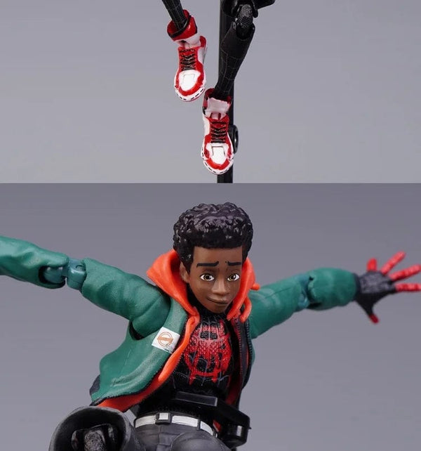 Planet Gates Spider Verse Miles Morales Action Figure Spider-Man：Into the Spider-Verse Spiderman Figurine Toys Kid's collection Gift