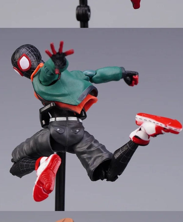 Planet Gates Spider Verse Miles Morales Action Figure Spider-Man：Into the Spider-Verse Spiderman Figurine Toys Kid's collection Gift