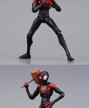 Planet Gates Spider Verse Miles Morales Action Figure Spider-Man：Into the Spider-Verse Spiderman Figurine Toys Kid's collection Gift