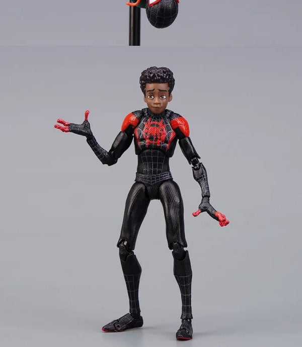 Planet Gates Spider Verse Miles Morales Action Figure Spider-Man：Into the Spider-Verse Spiderman Figurine Toys Kid's collection Gift