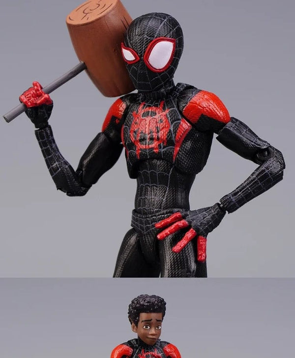 Planet Gates Spider Verse Miles Morales Action Figure Spider-Man：Into the Spider-Verse Spiderman Figurine Toys Kid's collection Gift