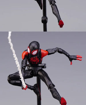 Planet Gates Spider Verse Miles Morales Action Figure Spider-Man：Into the Spider-Verse Spiderman Figurine Toys Kid's collection Gift