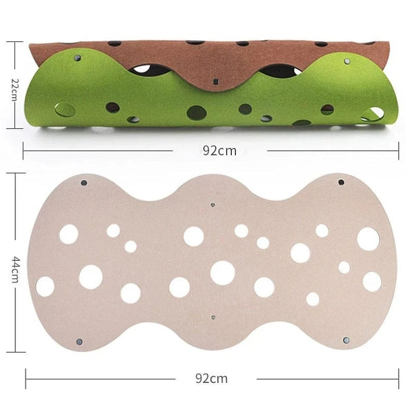 Planet Gates Splicing Cat Toy Felt Pom Nest Deformable Kitten Tunnel Collapsible Tube House Tunnel Interactive Pet Pusscat Security Sense