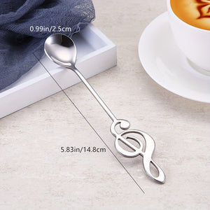 Planet Gates Spoon / 1pc 1PC Stainless Steel Spoon, Creative Music Note Designed Dessert Spoon, Coffee Spoon, Stirring Spoon, For Home Dorm Office Coffee Shop Restaurant Hotel, Kitchen Supplies, Flatware Accessories
